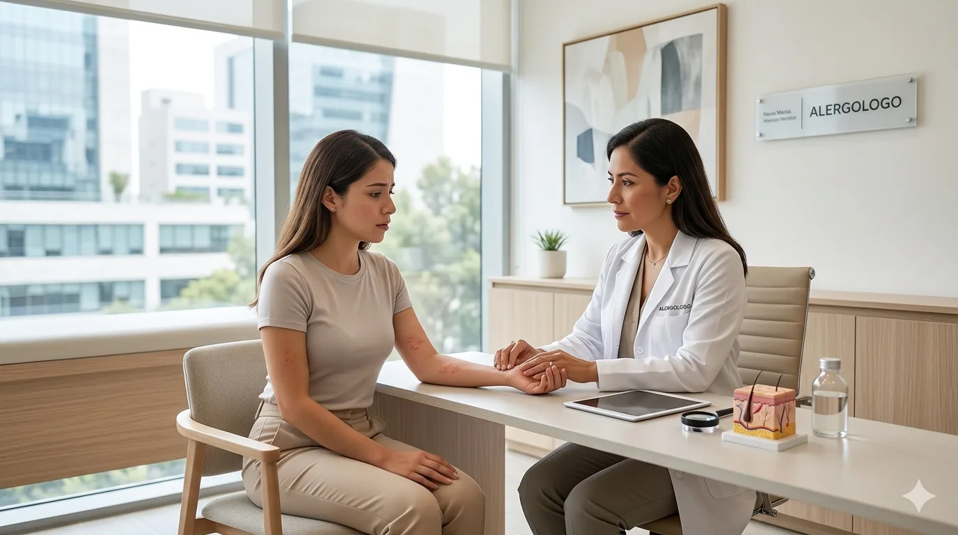 ¿Qué médico trata urticaria?
